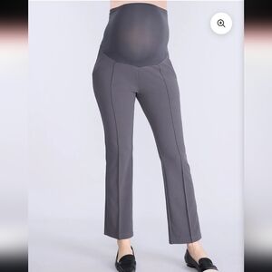 Motherhood Maternity Secret Belly Modern Gray Dress Pant Small